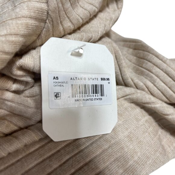 Women's Alter'D State Cropped Flare Sleeve Turtle Neck Sweater Size Med - Picture 2 of 9